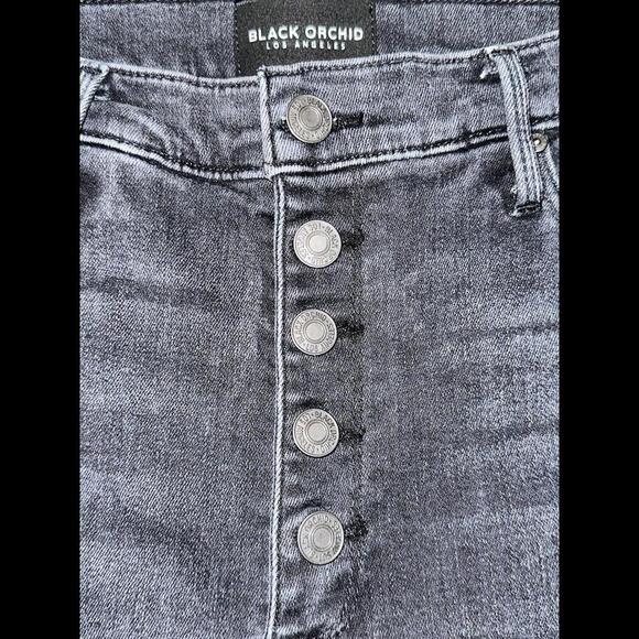 Black Orchid Button Fly Size 30 Black Jeans - Picture 3 of 8